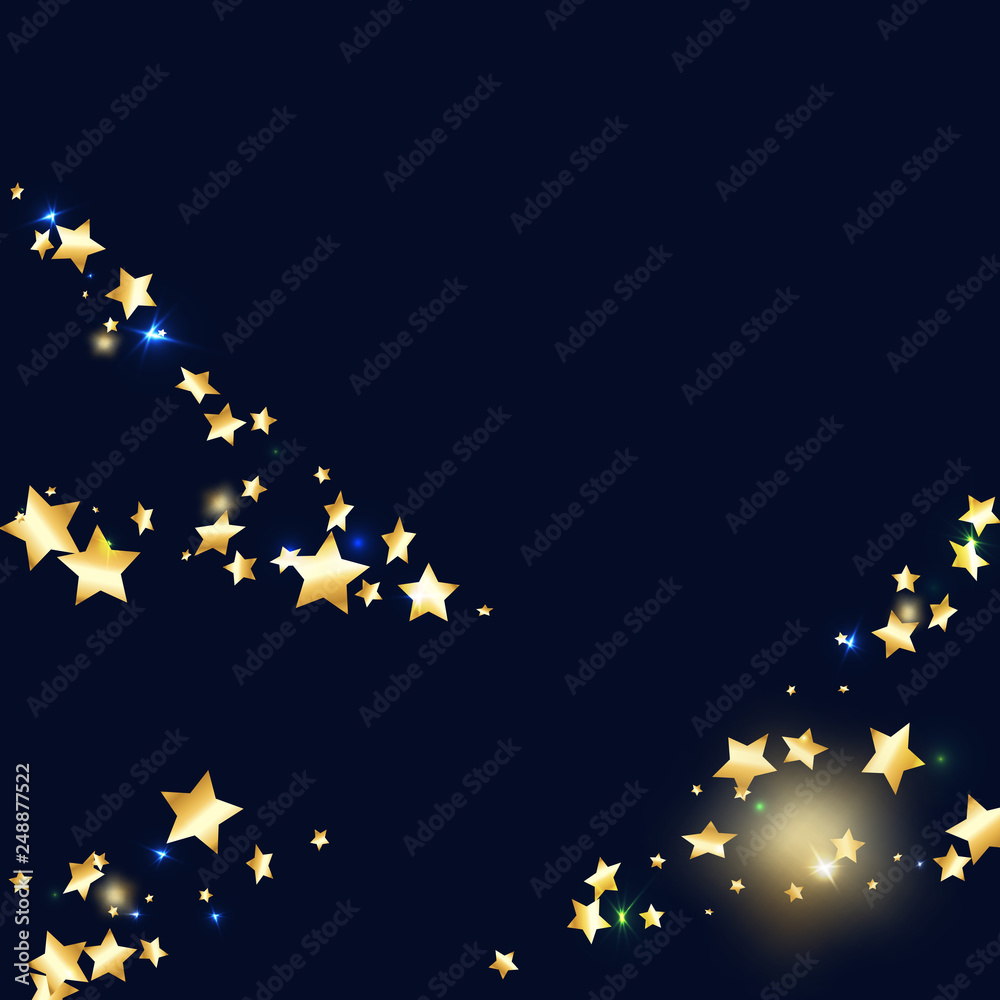 Star falling confetti background.