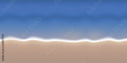 dark blue water and sandy beach summer holiday background vector illustration EPS10