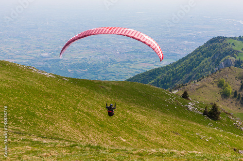 Paraglider in Mount Grappa