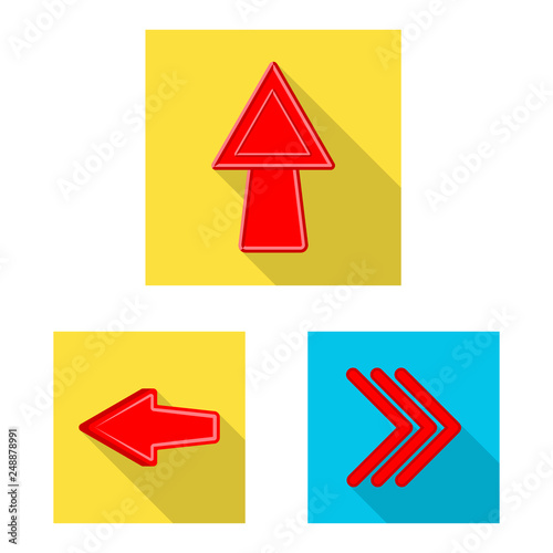 Free Download Vector illustration of element and arrow symbol. Collection of element and direction vector icon for stock. - GFXLoad
