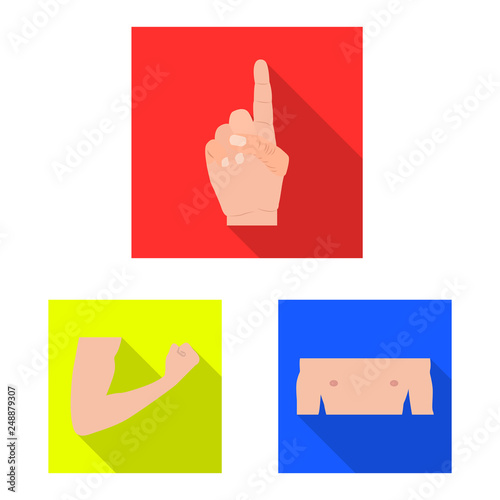 Vector design of human and part icon. Collection of human and woman stock vector illustration.