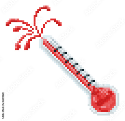 A thermometer bursting or e...