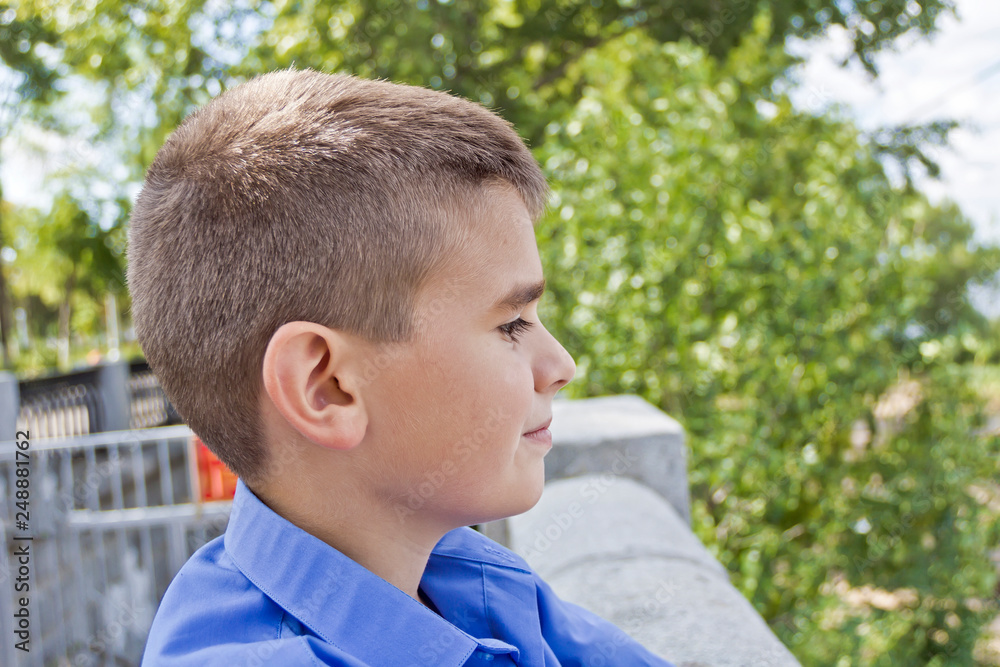 Cute brunette boy eleven years old Cute brunette boy eleven years old