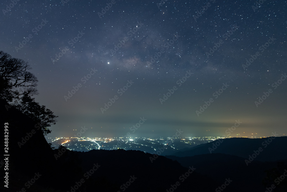 Milky Way view from Namtok Huai Yang National Park, Prachuap Khiri Khan, Thailand