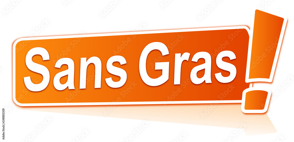sans gras sur étiquette orange