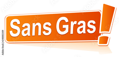 sans gras sur étiquette orange