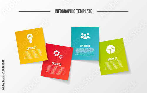 Company infographic template with business icons. Vector