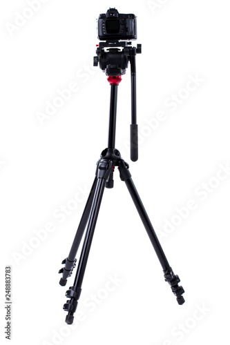 Fotografie Camera stand isolated on white background