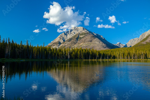 Buller Mountain in Spray Valley Provincial Park, Kananaskis, Alberta, Canada reflecting in Buller Pond © Tom Nevesely