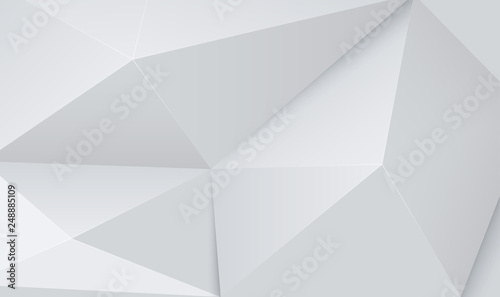 Grey paper background with abstract geometric 3d pattern.
