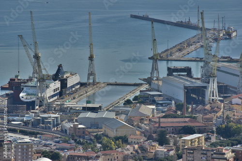 Cantieri navali di Palermo, vista da monte Pellegrino