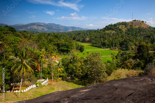 View from Lankatilaka Buddhist temple. Sri Lanka. photo