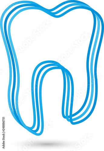 Zahn aus Linien, Zahnmedizin, Zahn, Logo