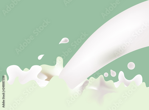 splashing oat milk vector design