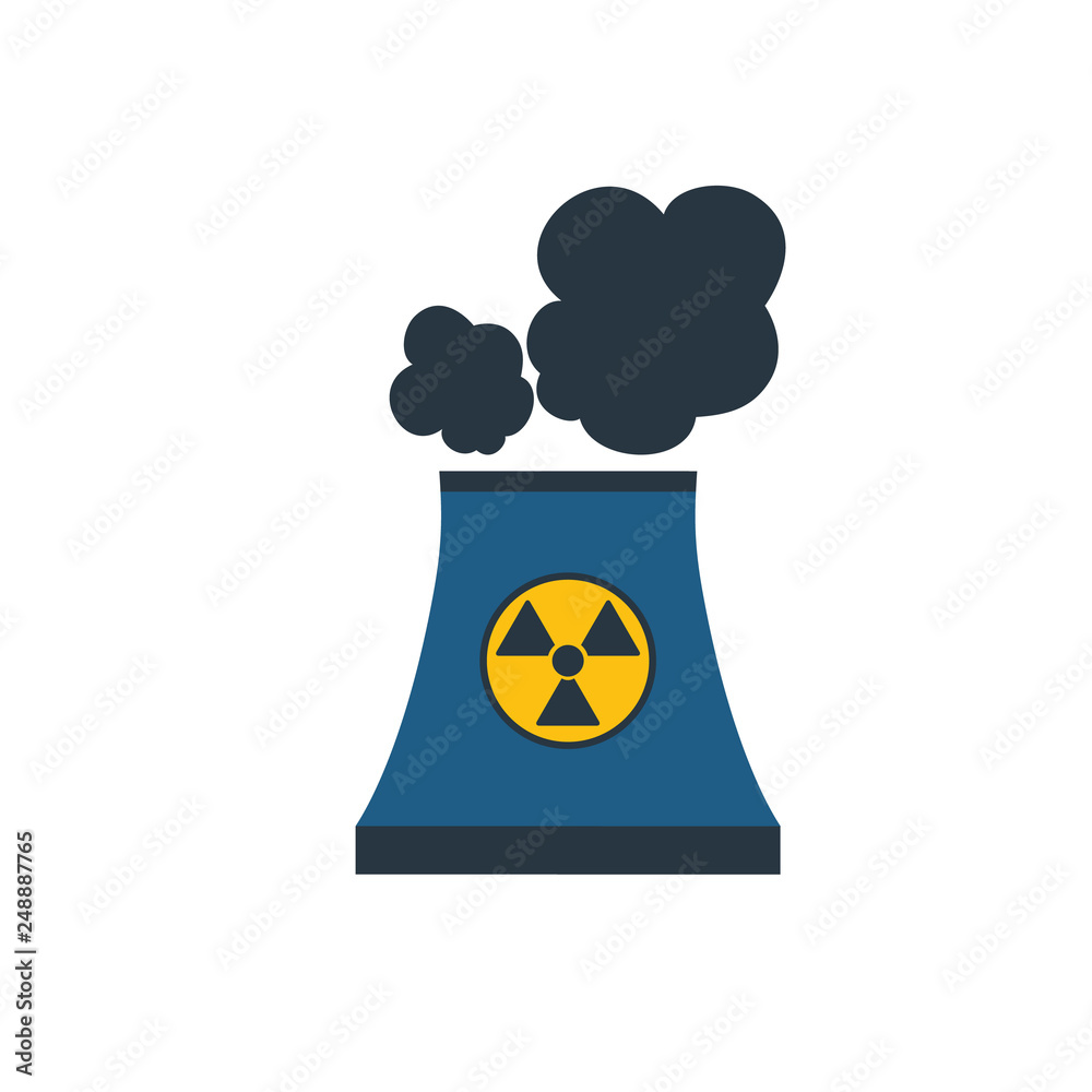Fototapeta premium Nuclear power plant vector.
