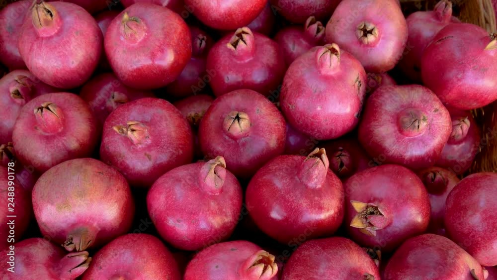 Lots Of Ripe Fresh Pomegranates Lots Of Ripe Fresh Pomegranates