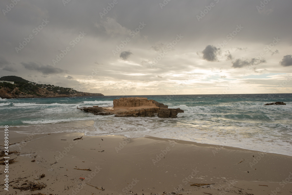 The coast of ibiza a cloudy day The coast of ibiza a cloudy day