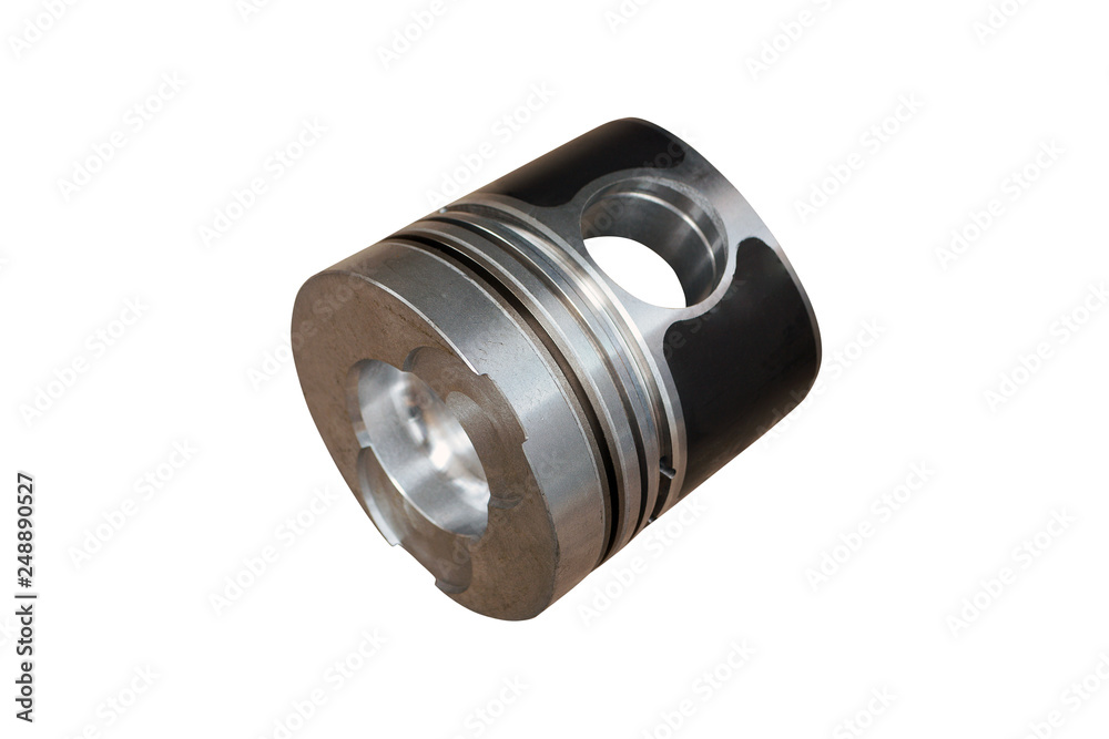 automobile part piston isolated on a white background automobile part piston isolated on a white background