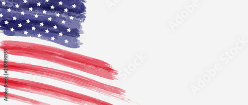 Background with USA painted flag