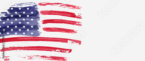 Background with USA painted flag