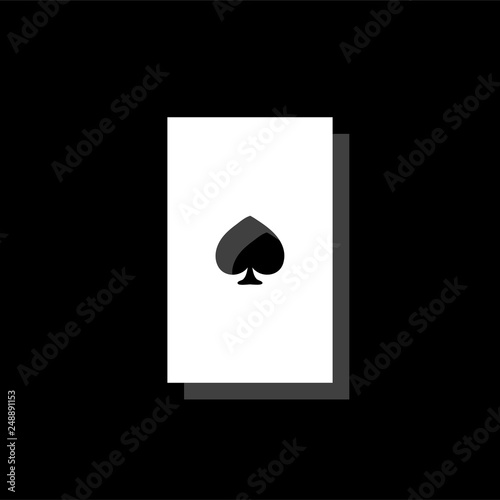 Playing card icon flat