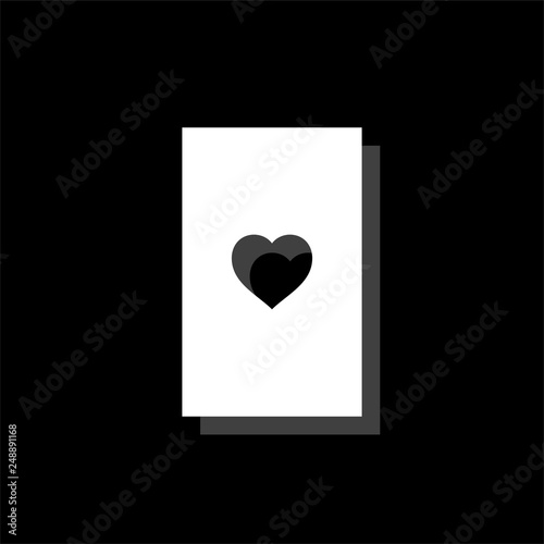 Playing card icon flat