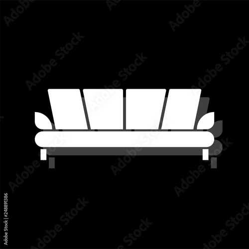 Sofa icon flat