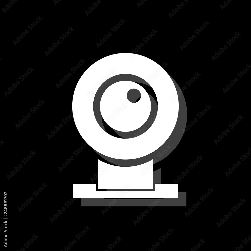 Web camera icon flat Web camera icon flat