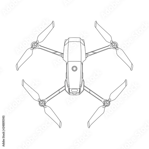 Small drone outlines illustration photo