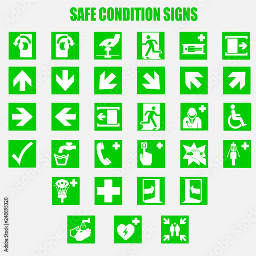 Safe condition signs vector