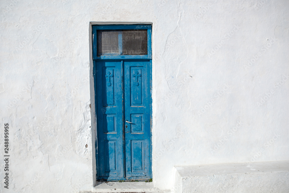 Doors on Santorini island, Oia city, Greece