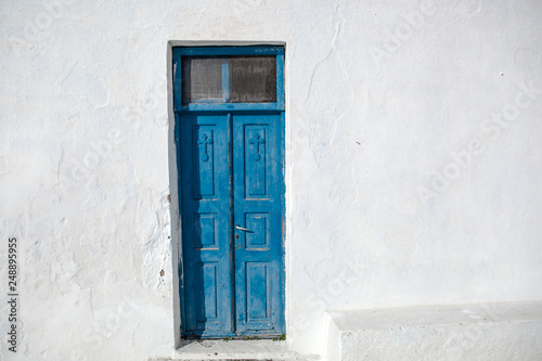 Doors on Santorini island, Oia city, Greece