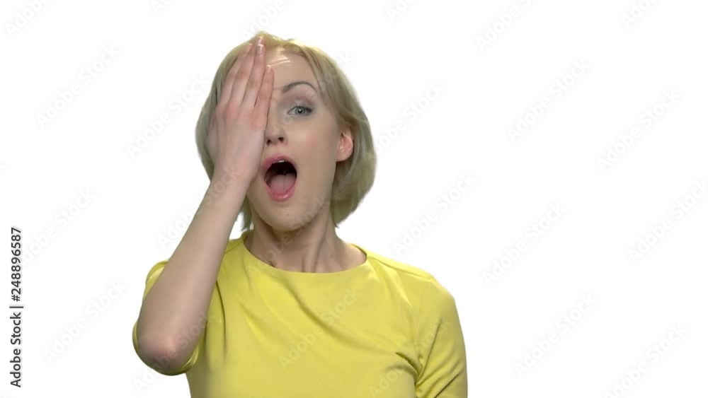 Hilarious middle-aged woman sticking out tongue. Young childish woman with funny expression. Female person having fun. Emotion concept. Hilarious middle-aged woman sticking out tongue. Young childish woman with funny expression. Female person having fun. Emotion concept.