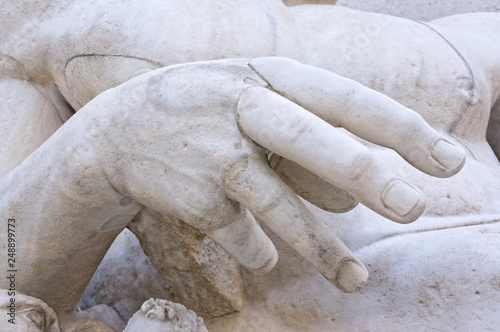 Detail of the Statue of river god of the Tiber - Rome - Italy