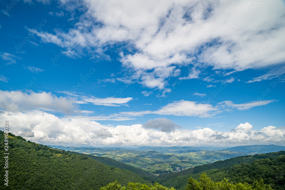Landscape of Borzhava ridge of the Ukrainian Carpathian Mountains. Clouds above Carpathians Landscape of Borzhava ridge of the Ukrainian Carpathian Mountains. Clouds above Carpathians