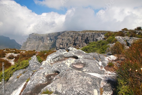 Fototapeta Naklejka Na Ścianę i Meble -  Table Mountain  is a landmark overlooking the city of Cape Town in South Africa