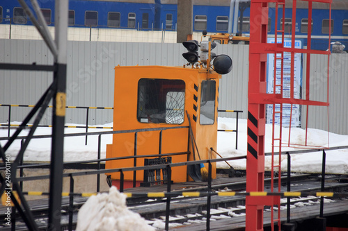 railway equipment for special purposes. repair, cleaning and loading. care of the railway, service