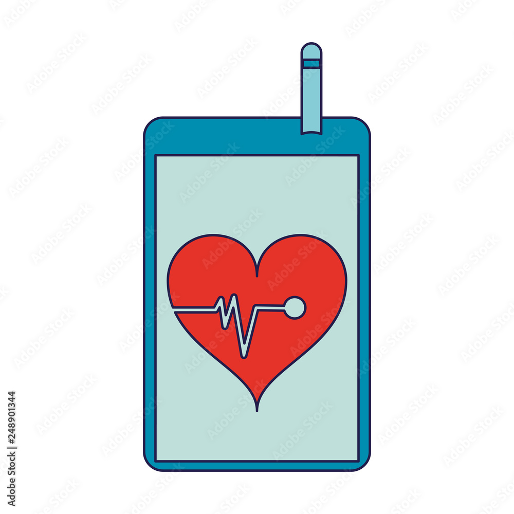 Glucometer medical tool blue lines Glucometer medical tool blue lines
