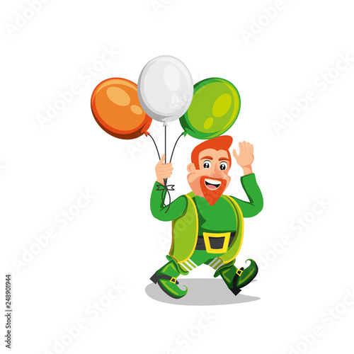  leprechaun with balloons helium