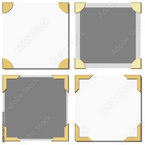 Old Photo Frame Corners Vector