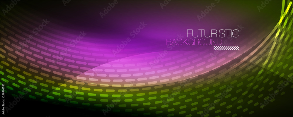 Digital flowing wave particles abstract background, vector smoke effect design Digital flowing wave particles abstract background, vector smoke effect design