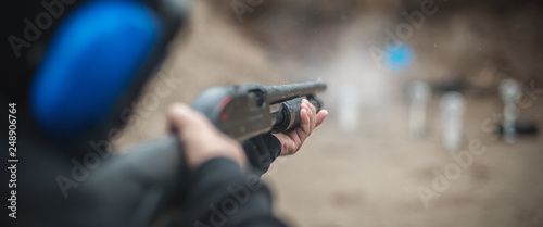 Fényképezés Combat shotgun shooting training