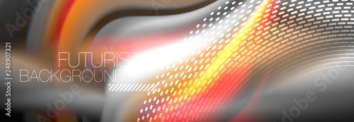 Fluid colors mixing glowing neon wave background, holographic texture