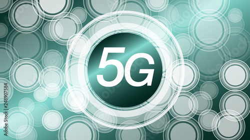 Icon of cellular hi-tech fifth generation mobile telecommunication network
