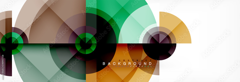Round circles and triangles abstract background Round circles and triangles abstract background