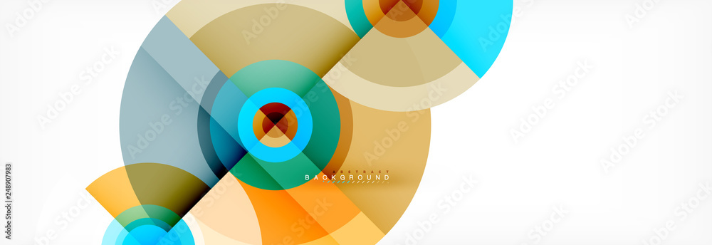 Minimal geometric circles and triangles abstract background, techno modern design, poster template Minimal geometric circles and triangles abstract background, techno modern design, poster template