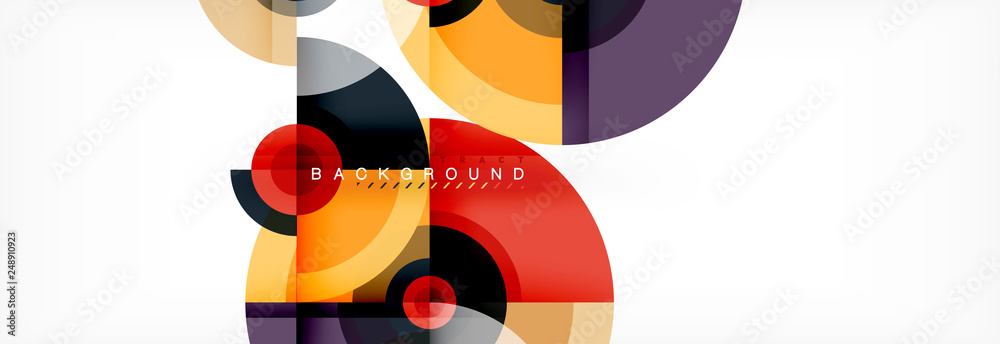 Circle abstract background with triangular shapes for modern design, cover, template, brochure, flyer.