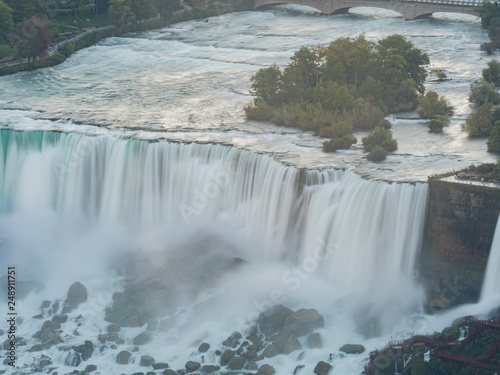 Aerial view of the beautiful Niagara Falls