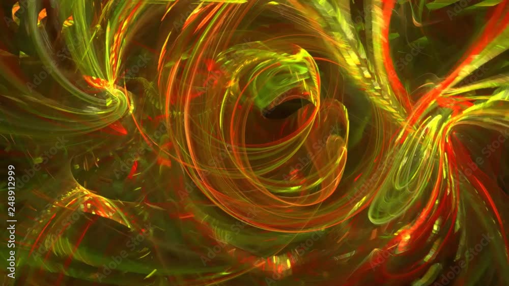 Abstract fractal forms morph and oscillate (Loop)