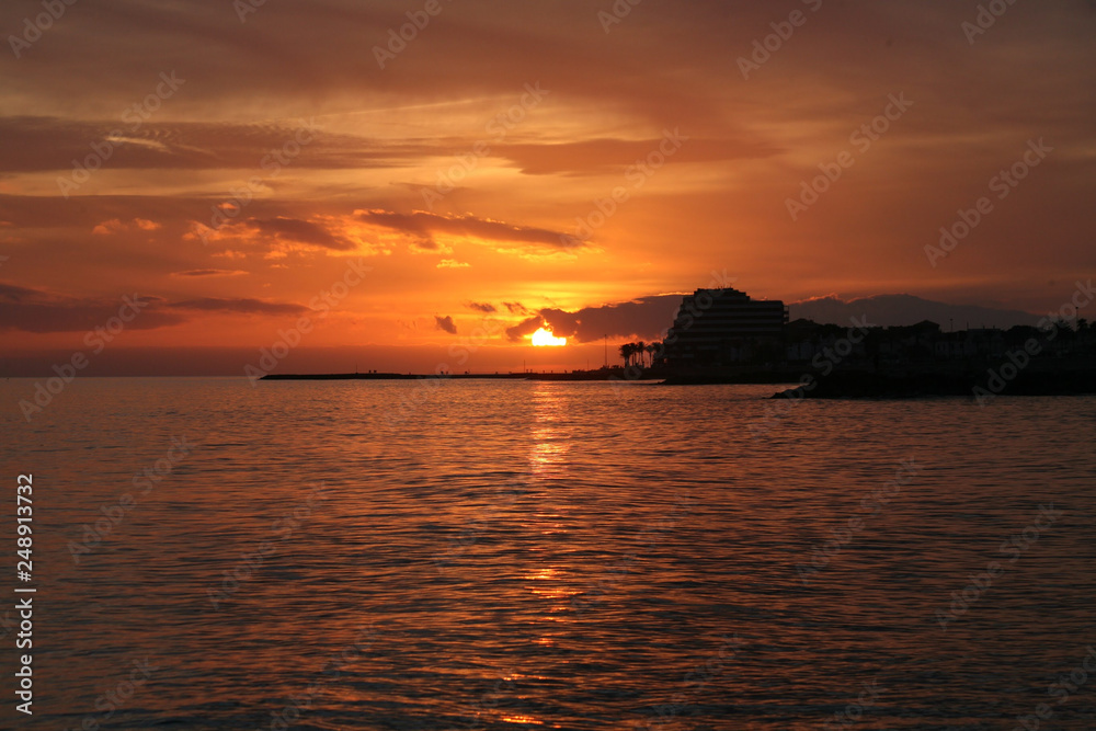 sunset at sea